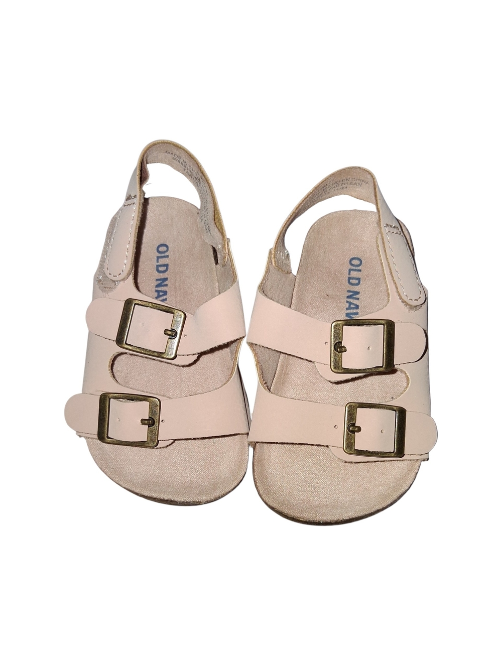 Old Navy Light Pink Double-Buckle Slingback Sandals